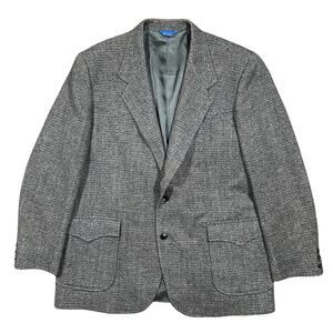 Vintage Pendleton Wool Blazer 48 Long USA Made Western Sport Coat Tweed 80s